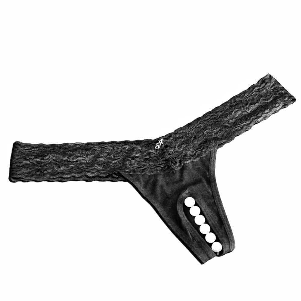 Stimulating panties with an opening for penetration