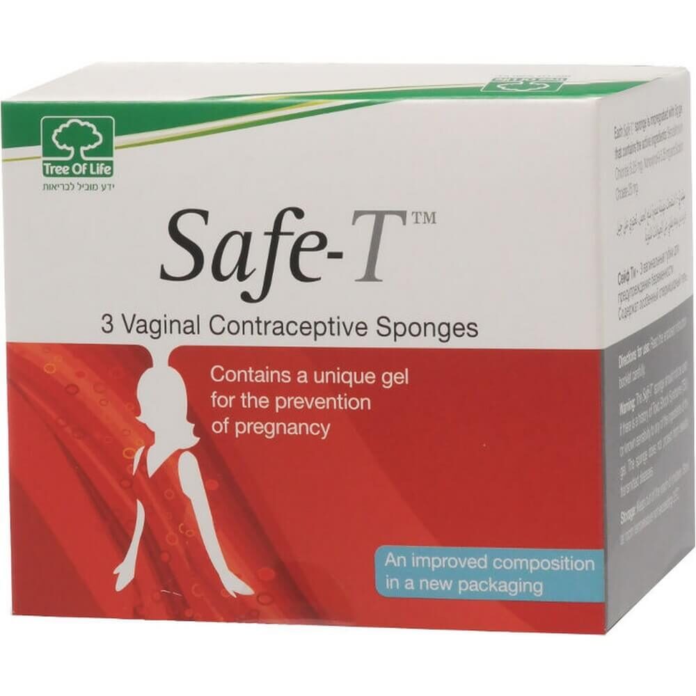 Safe T Pack of, 3 Hormone-Free Vaginal Contraceptive Sponges